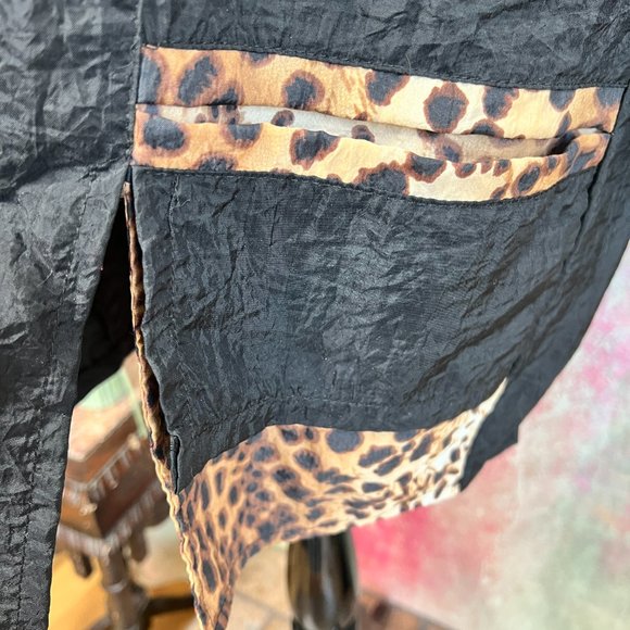 📌Jean Marc Philippe Marvelous Plus Size Two Way Zipper Animal Print Jacket - Picture 5 of 16